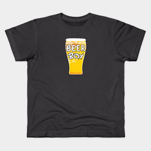 Beer Boy Glass Kids T-Shirt by 1Nine7Nine